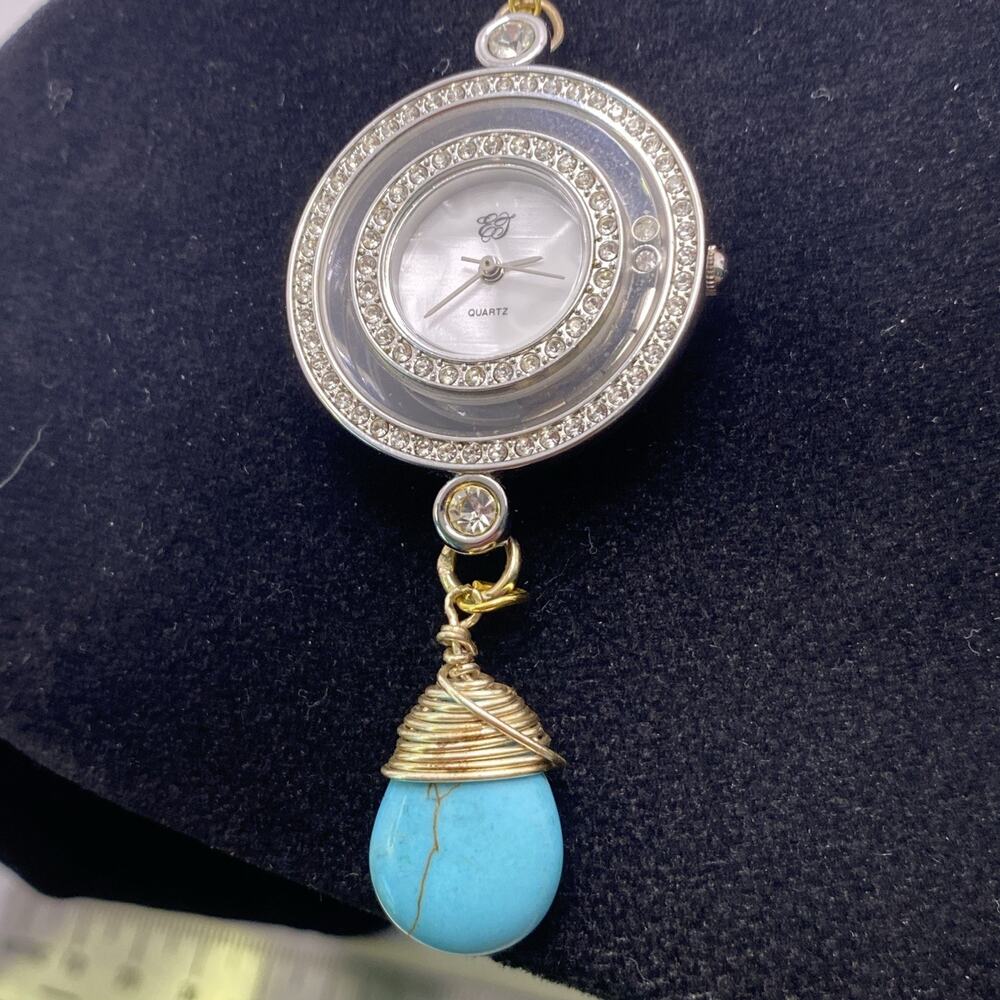 Elizabeth Taylor Womens Southwest Custom Beaded Watch Necklace Works New Battery